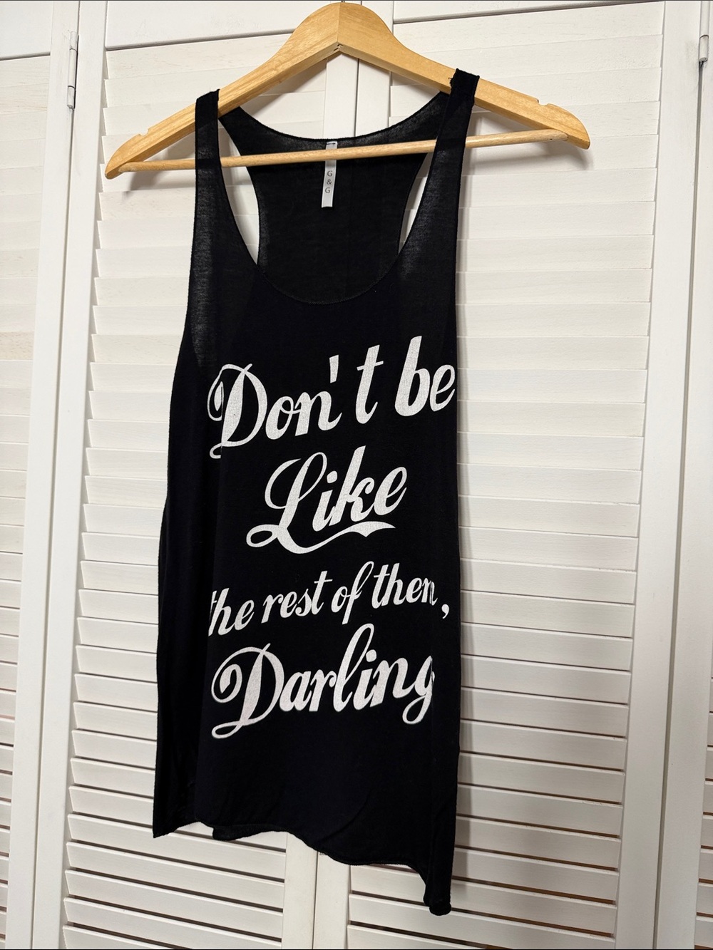 Black Graphic Racerback Tank Top - 'Don't Be Like the Rest'